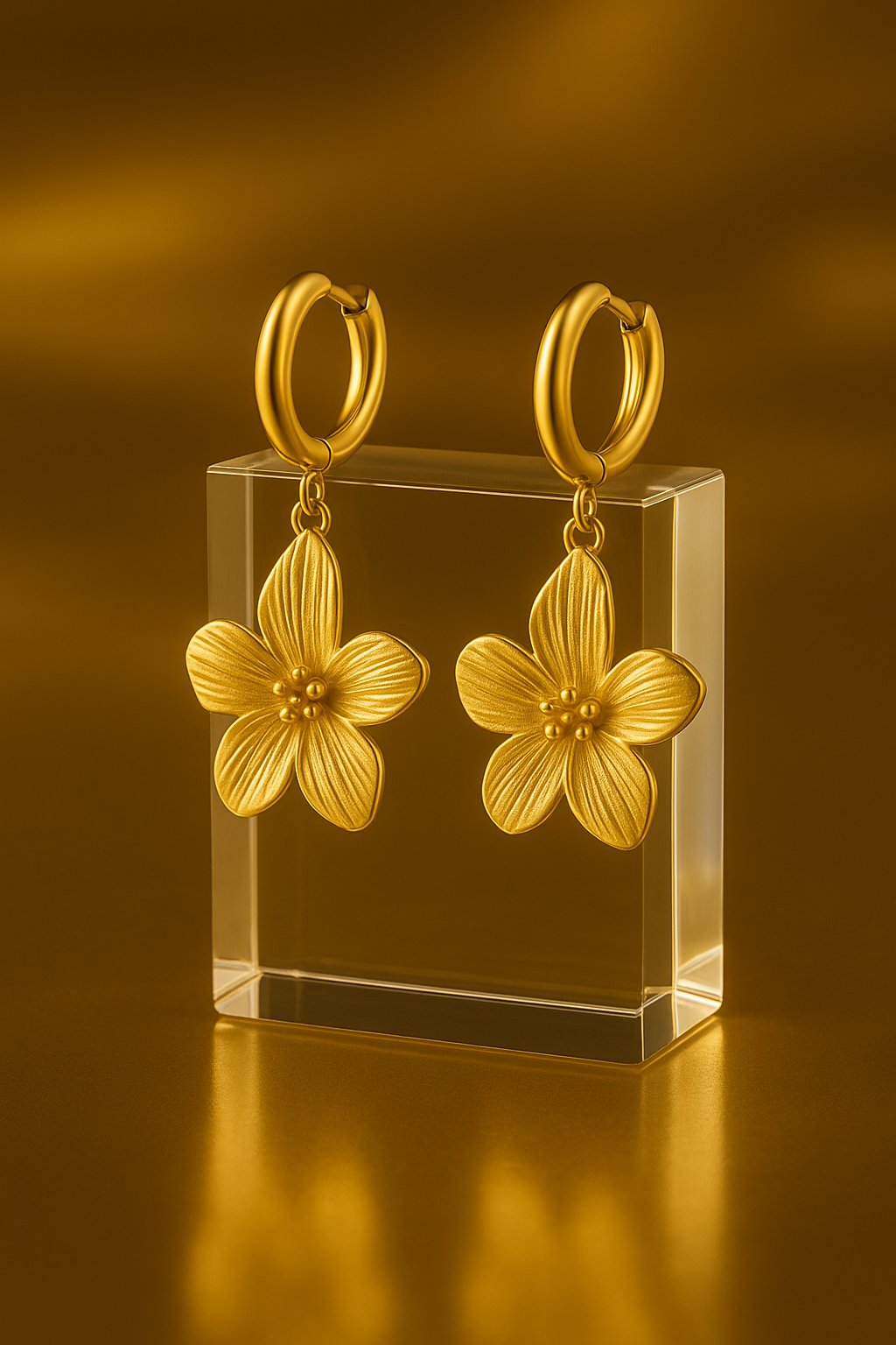 Golden Bloom Hoops