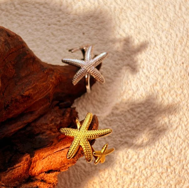 Retro Starfish Ring