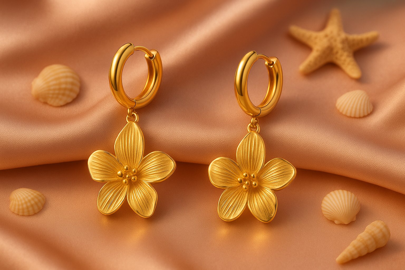 Golden Bloom Hoops