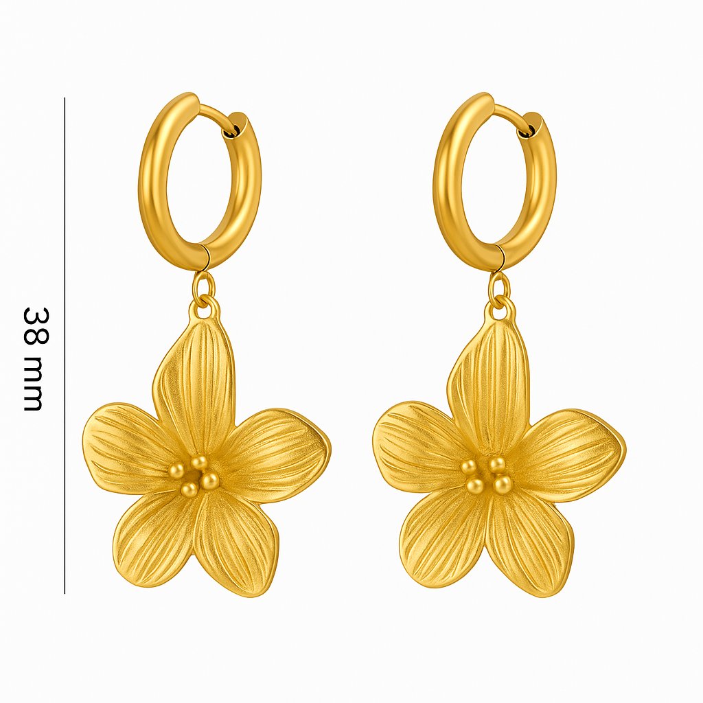 Golden Bloom Hoops